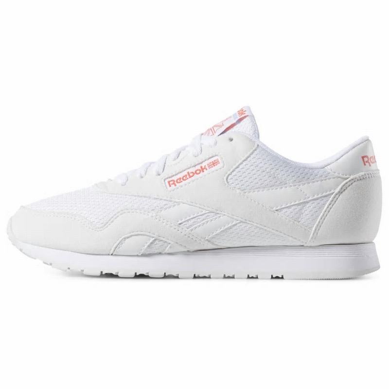 Tenisi Reebok Classic Nylon Txt Dama Albi/Albastri/Rosii Romania AY9320WY